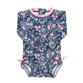 RuffleButts® Baby/Toddler Girls Moonlit Meadow One Piece Rash Guard - 6-12m