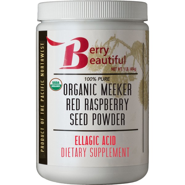 Certified Organic Meeker Red Raspberry Seed Powder  - 1 lb (454g)