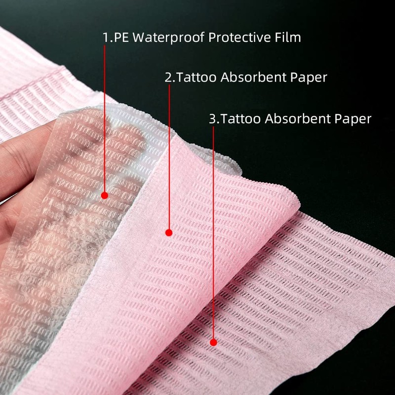 125pcs Disposable Tattoo Clean Pad & Table Covers - Pink