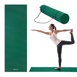 Gaiam Essentials 14 Thin (6mm) Yoga  Pilates, Fitness  Exercise Mat with Easy-Cinch Carrier Strap Cusion Support For Fitness and Gym Workouts         