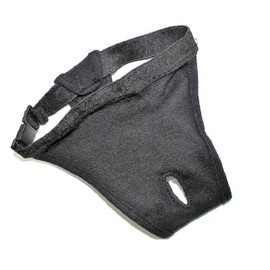 FUNNYDOGCLOTHES Pack of 3 Female Cat Dog Diapers Cotton Sanitary Pants Girl Puppy Stretch Elastic Black (L Waist 18" - 22")