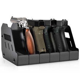 LULACOOL Gun Rack For Pistol, Soft Foam Pistol Holder for Gun Safe, Cabinet, Storage, Handgun Stand Organizer Accessories with 6 Gun Slots.Handgun Rack Stand Display Holder