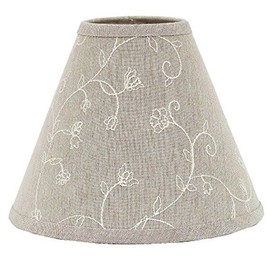 Candlewicking Taupe 12" Bulb Clip Fabric Lamp Shade by Raghu