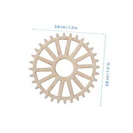 GRIRIW 100pcs Wooden Gear Cutouts for DIY Crafts Mini Hanging Steampunk Decor Pendants Lightweight Gear Wall Decoration for Home Living Office and Bedroom
