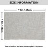 Kevin Textile 13"x19" Faux Linen Heat Resistant Placemats for Dining