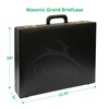 Premium Masonic Regalia Grand Apron Hard Case Briefcase, Black Leather