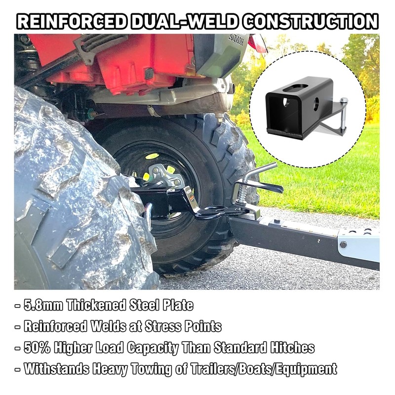 Heavy Duty 2" Receiver Hitch for Honda Rancher TRX420 (2007-2024),