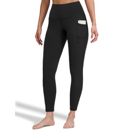 WodoWei Women Butterluxe High Waisted Workout Leggings Buttery Soft Compression Tummy Control Gym Athletic Yoga Leggings(W619-Black-S)