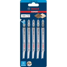 Bosch Professional Expert 'Wood 2-Side Clean' T 308 B Jigsaw Blades (for Plywood, Solid Wood Furniture Panels, Length 117 mm, Jigsaw Accessories), Pack of 5