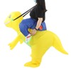 Yellow Dinosaur Inflatable Costume Half Body Model Weird Dinosaur Shape