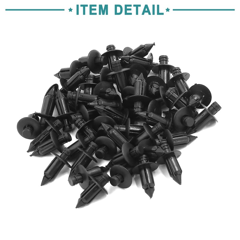 ACROPIX Zipper Rivets Plastic Door Trim Push Pins Universal 7mm