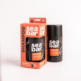 SeaBar Seafarer Shampoo Bars with Natural DHT Blockers, Caffeine & Pumpkin Seed Oil, Vegan & Cruelty-Free, 1lb - Conditioner, Haircare - .: With Bar Holder
