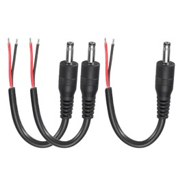 MECCANIXITY 3pcs DC Power Pigtails Cable, 3.5mm x 1.35mm Male Barrel Plug Connector to Bare Wire Open End 10cm for PC Laptop Toys Cellphone Electronic Devices