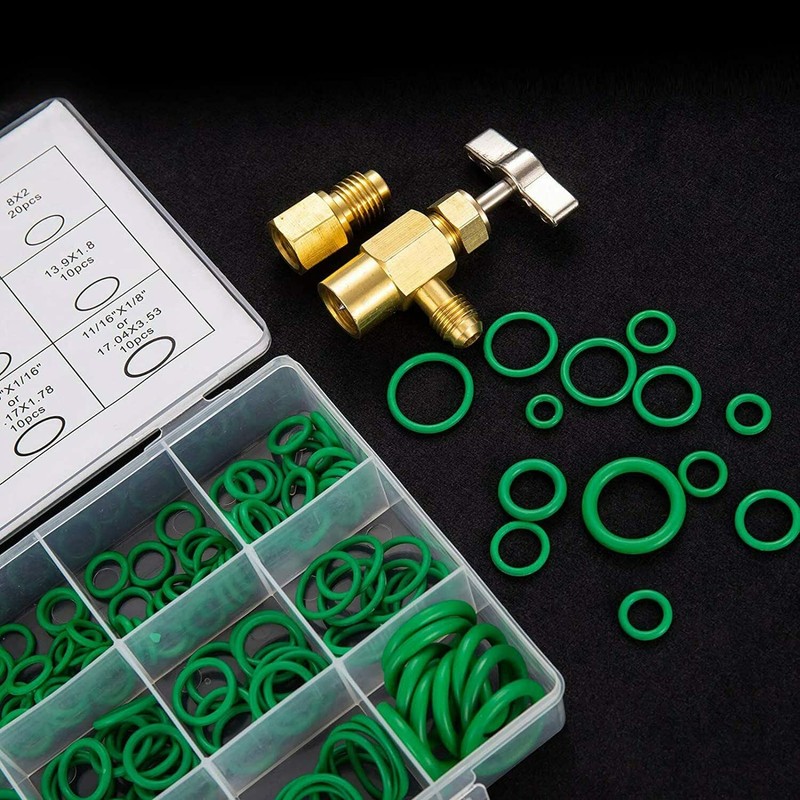 270 Pcs Air Conditioning O Ring Assortment Kit Green Air