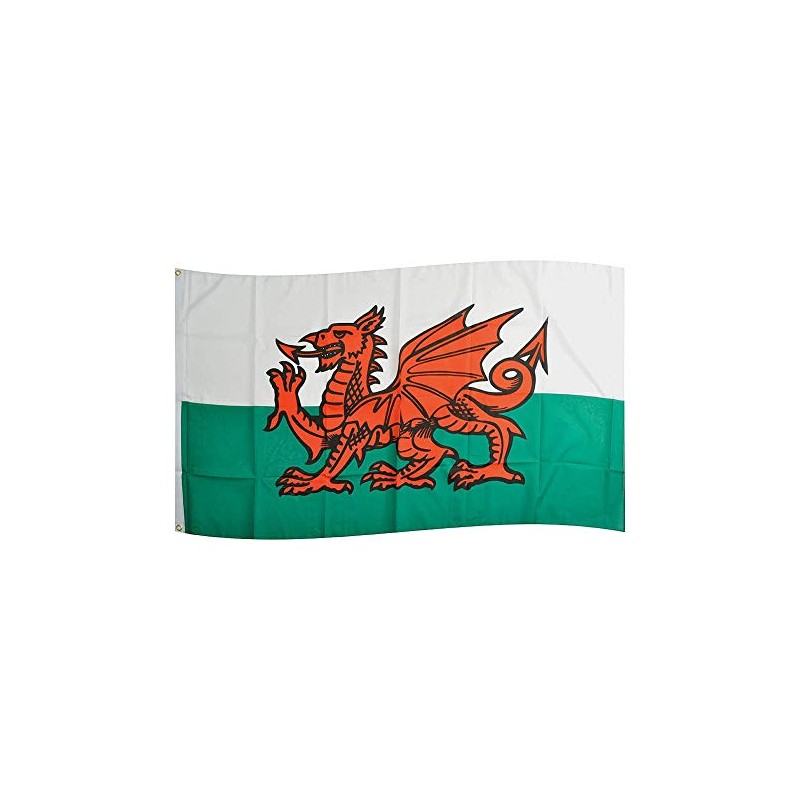 Premium Quality 5Ft X 3Ft 5'X3' Flag Welsh Dragon Wales