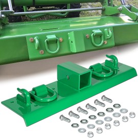 Tractor Grab Hooks 4.96" W × 21.93" L Fits for John Deere 4100 4010 4110 4115 2320 2520 2720 1025r 2025r 2032r 2038r 3032e, Bolted on Compact Tractor Bucket Grab Hooks, D Rings & 2" Receiver