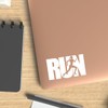 Run Girl Runner Track Running - Vinyl Decal - Car