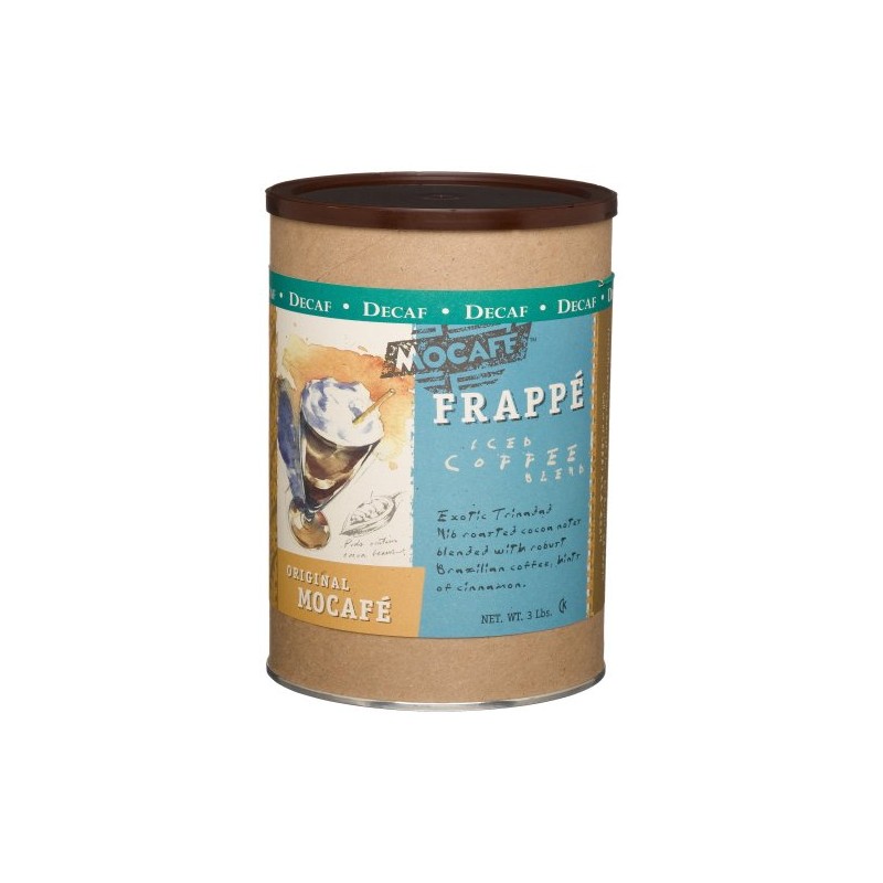 MOCAFE Decaffeinated Latte Powder, Original Mocafe Decaf Instant Blended Iced