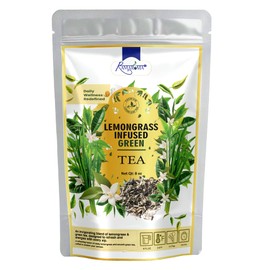 Premium Lemongrass + Green Tea Blend – 8oz (280g), Aromatic Loose Leaf Tea, Naturally Refreshing & Flavorful for Hot & Iced Tea