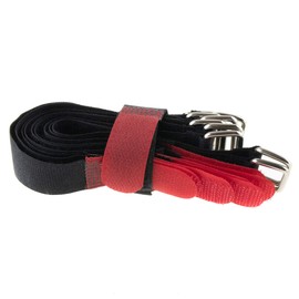 10x Velcro Cable Ties 200 x 20 Black / Red Velcro/Velcro on Equilateral Velcro