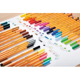 STABILO Point 88 Fineliner Pen,Neon Orange,Pack of 10