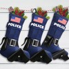 Silicherry 3 Pcs Police Christmas Stocking Police Officer Tactical Christmas