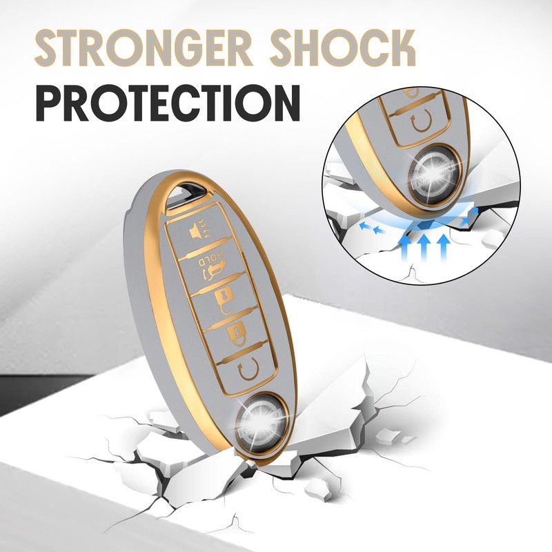 WORCAS Smart 5 Button Key Fob Cover Case Compatible with