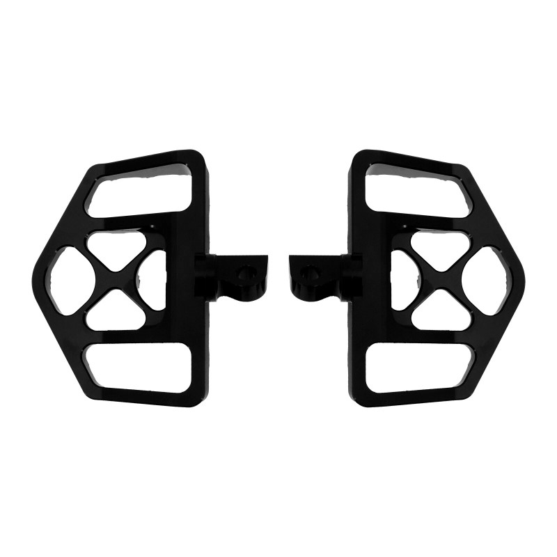 HDBUBALUS Black MX Style Foot Pegs Floorboard For Harley Softail