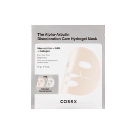 COSRX The Alpha-Arbutin Discoloration Care Hydrogel Face Masks Skincare 1 EA, Collagen Face Mask, Travel Essentials, Overnight Face Mask, Korean SkinCare