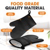 Cheer Collection Silicone Oven Mitts - Heat Resistant Kitchen Oven