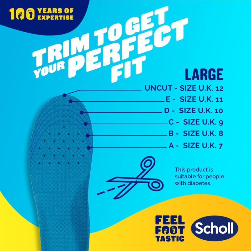 Scholl GelActiv Work & Boot Insoles for Men, All Day
