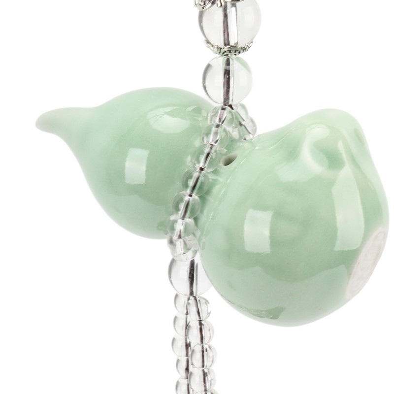 Gourd Key Chain Porcelain Beads DIY Attractive Decorative Light Weight