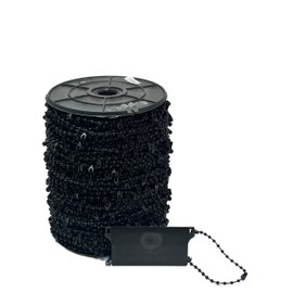 MOONLITE Vertical Blind Repair Kit for 89mm (3.5 inch), Bottom Weights, Top Hangers and Bottom chain for DIY Blinds Repair (BLACK, 50 SLATS KIT)