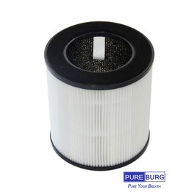 PUREBURG Replacement True HEPA Filter Compatible with DIKI & VAVSEA B-D02H Air Purifier, 2-Pack H13 4-Stage Filtration Activated carbon 2-IN-1