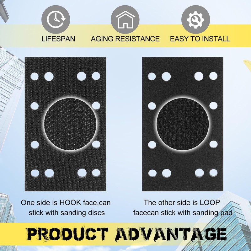 Dimsile 2 Pcs Soft Black Foam Sanding Pads Interface Sander