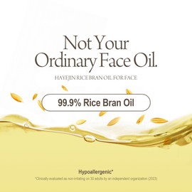 HAYEJIN Rice Bran Oil for Face | Face Moisturizer w/Fermented Rice Bran Oil | Korean Face Oil for Women | Face Serum for Glowing Skin | Korean Skin Care Facial Oils (Pack of 1, 1.01 Fl. Oz)