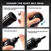 KIARUO M6 M8 M10 Metric Self-Locking Rivet Nut Gun Head,