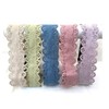 Ultrasuede Laser Cut Headband with Adjustable Elastic (Muted Pastels) (Pink)