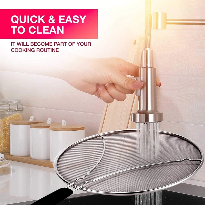 Mueller Austria 13 Inch Grip Splatter Screen For Frying Pan