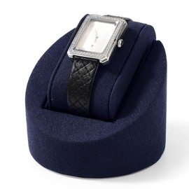 Oirlv Dark Blue Watch Display Stand Velvet Watch Storage Holder for Jewellery Display and Organiser