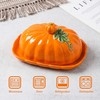 Pumpkin Butter Dish with Lid,Multi-Purpose Pumpkin Shaped Butter Dish &