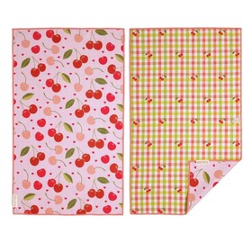 WerkShoppe Cherry Hearts Microfiber Towel