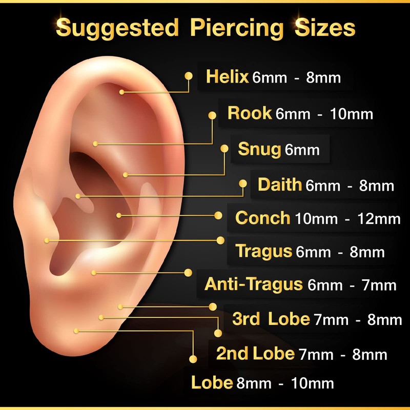 KJM Fashion Pack of 4 Transparent Bioflex Banana Ear Earrings