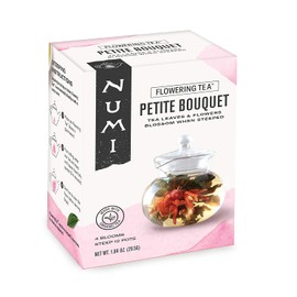 Numi Organic Tea Petite Bouquet, 4 Count Box of Flowering Tea Blossoms (Packaging May Vary)