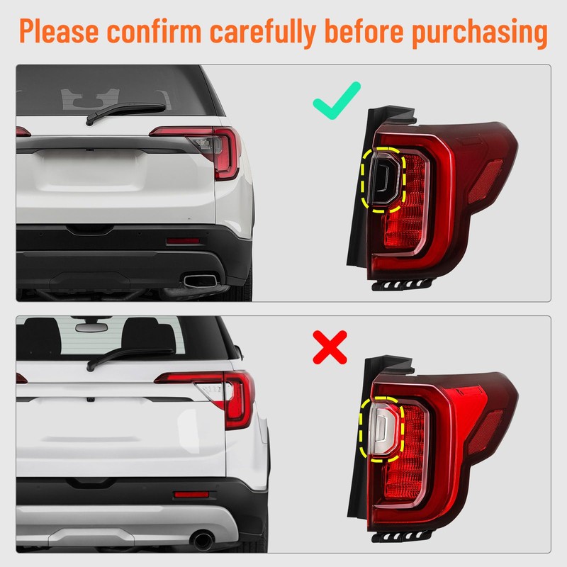 FIONE Tail Light Assembly Compatible with GMC Acadia 2020 2021