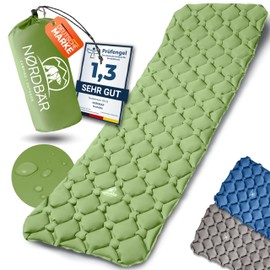 NORDBÄR® Camping Isomatte aufblasbar & Ultraleicht | Iso Luftmatratze kleines Packmaß für Camping, Outdoor & Zelten | Campingmatte, Schlafmatratze, Reisematratze