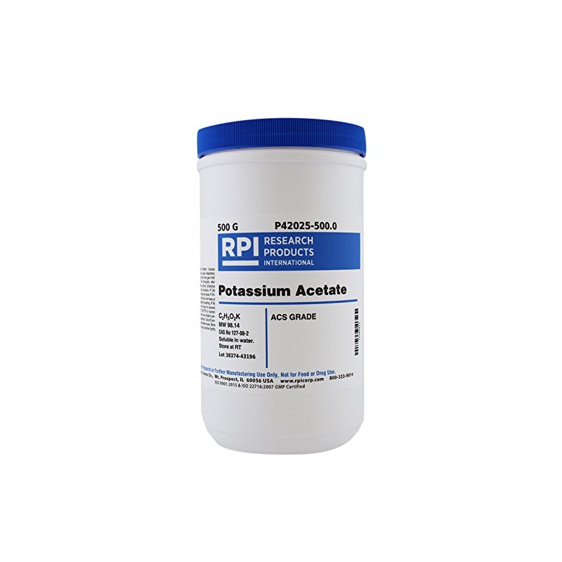 Potassium Acetate, ACS, 500 Grams