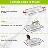 Expandable Stainless Steel Dish Drying Rack Over The Sink For