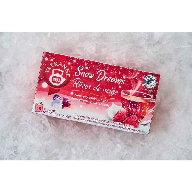 Teekanee Snow Dreams Flavoured Fruit Infusion Tea with Raspberry, Cream,