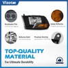 Vizotae Headlights Assembly for 2009-2018 Dodge Ram 1500, for 2010-2018